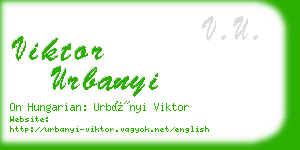 viktor urbanyi business card